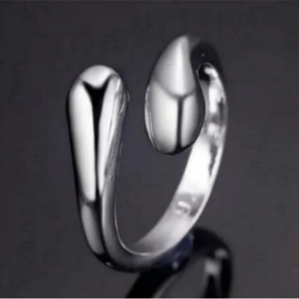 925 Sterling Silver Waterdrop Jewelry Set Bracelet Necklace Earrings and Ring - Picture 9 of 16